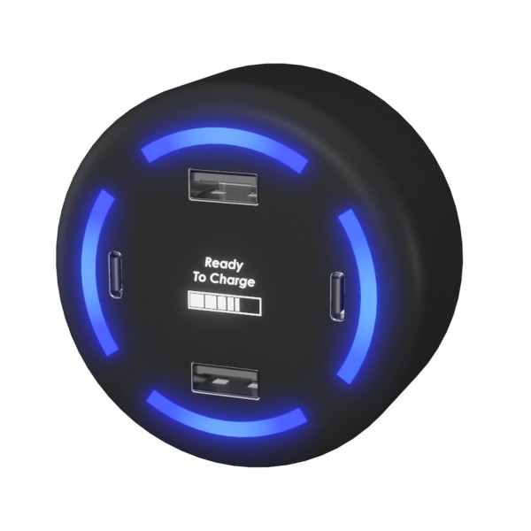 Chargeur USB personnalisé 20W avec 4 ports – Smart Charger idéal pour welcome pack et cadeaux d’entreprise