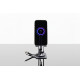 Support téléphone métal rotation 360° avec câble fast charge 5-en-1 gris sidéral – BCM Goodies