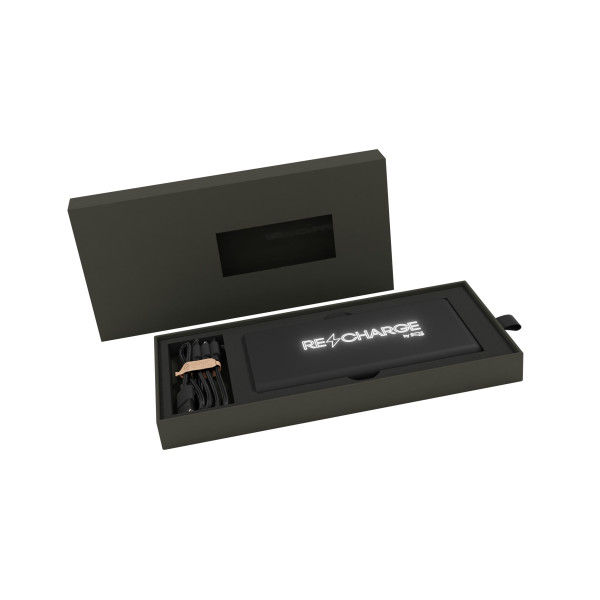 Powerbank Wireless Jumbo 10000 personnalisable – Batterie externe induction et multi-connectique pour entreprises | BCM Goodies