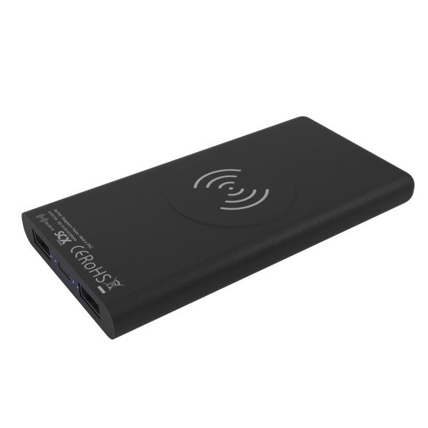 Powerbank Wireless Jumbo 10000 personnalisable – Batterie externe induction et multi-connectique pour entreprises | BCM Goodies