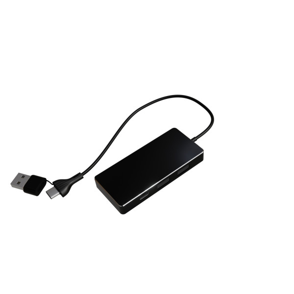 Hub lumineux USB / Type C personnalisable – Support de connexion multiports pour entreprises et événements professionnels