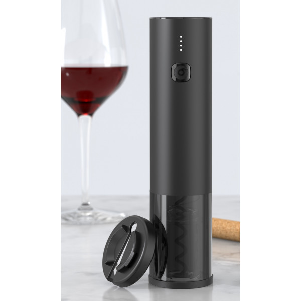 Tire-bouchon électrique personnalisé avec logo lumineux – Ouverture rapide, batterie rechargeable USB-C, coffret cadeau