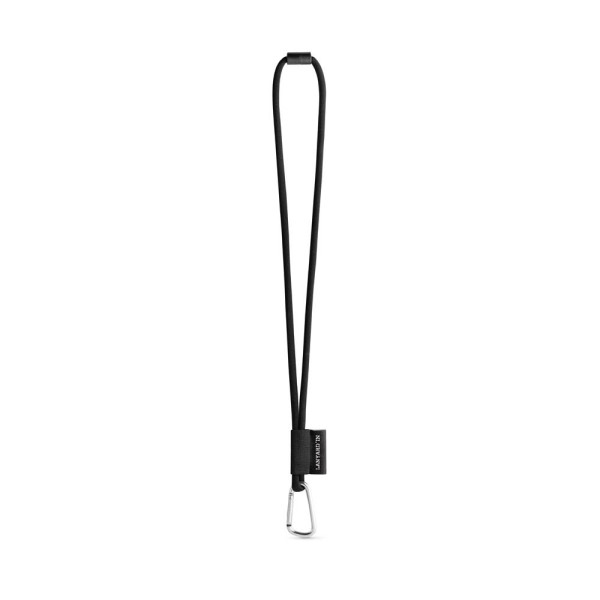 SET Lanière Tube Long (Ø 7 mm) avec mousqueton en forme de D de 55 mm et fermoir de sécurité Ø 7 mm + Porte-clés - Accessoire pe