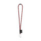 SET Lanière Tube Long (Ø 7 mm) avec mousqueton en forme de D de 55 mm et fermoir de sécurité Ø 7 mm + Porte-clés - Accessoire pe