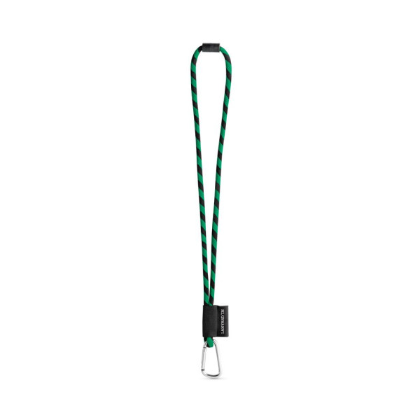 SET Lanière Tube Long (Ø 7 mm) avec mousqueton en forme de D de 55 mm et fermoir de sécurité Ø 7 mm + Porte-clés - Accessoire pe