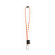 SET Lanière Tube Long (Ø 7 mm) avec mousqueton en forme de D de 55 mm et fermoir de sécurité Ø 7 mm + Porte-clés - Accessoire pe