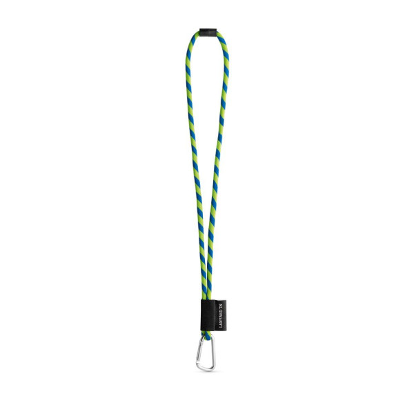 SET Lanière Tube Long (Ø 7 mm) avec mousqueton en forme de D de 55 mm et fermoir de sécurité Ø 7 mm + Porte-clés - Accessoire pe