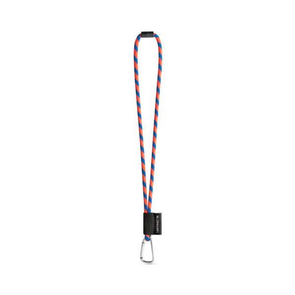 SET Lanière Tube Long (Ø 7 mm) avec mousqueton en forme de D de 55 mm et fermoir de sécurité Ø 7 mm + Porte-clés - Accessoire pe