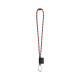 SET Lanière Tube Long (Ø 7 mm) avec mousqueton en forme de D de 55 mm et fermoir de sécurité Ø 7 mm + Porte-clés - Accessoire pe
