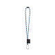SET Lanière Tube Long (Ø 7 mm) avec mousqueton en forme de D de 55 mm et fermoir de sécurité Ø 7 mm + Porte-clés - Accessoire pe
