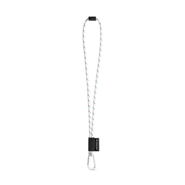 Porte-clés personnalisable - Lanière SET NAUTIC Longue avec mousqueton en forme de D - Accessoire publicitaire pour entreprise