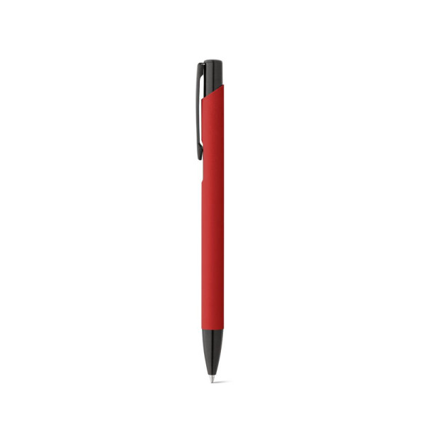Stylo en aluminium avec finition en caoutchouc POPPINS - Objet publicitaire de qualité pour entreprises