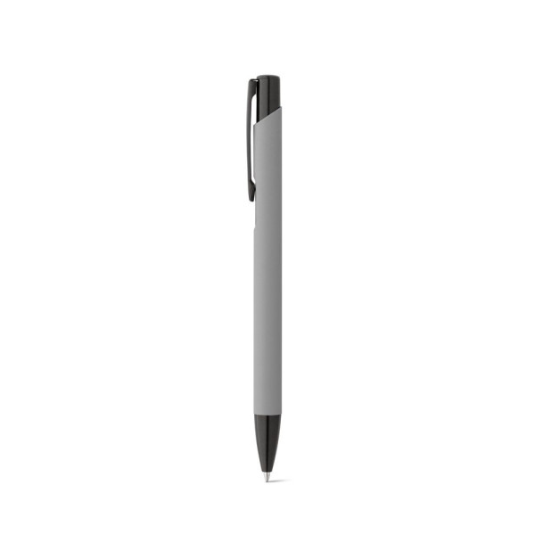 Stylo en aluminium avec finition en caoutchouc POPPINS - Objet publicitaire de qualité pour entreprises