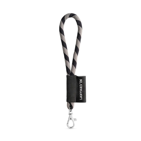 Ensemble tube de lanière court avec mousqueton à doigt de 9 mm - Personnalisable pour entreprise