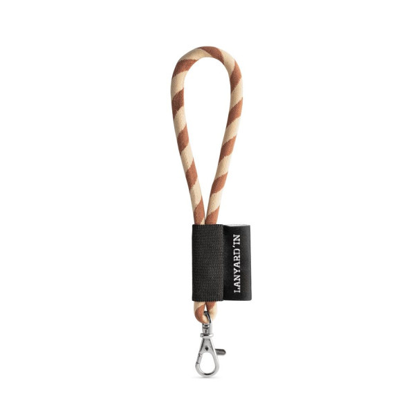 Ensemble tube de lanière court avec mousqueton à doigt de 9 mm - Personnalisable pour entreprise