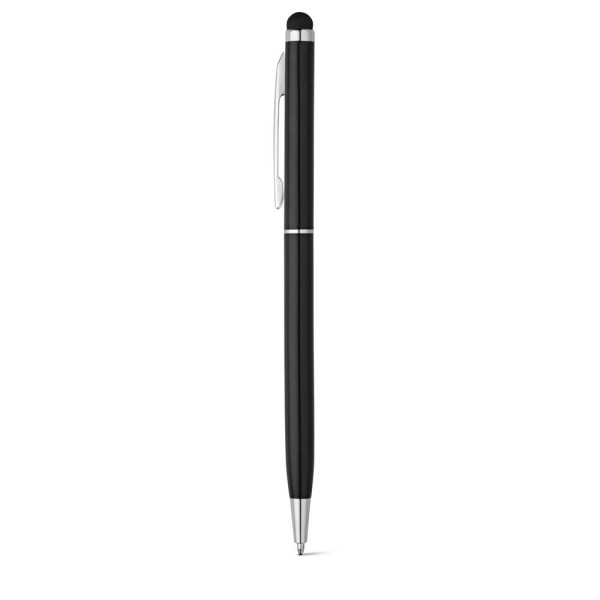 Stylo à bille en aluminium ZOE BK avec pointe tactile - Objet publicitaire pour acheteurs, responsables marketing et association