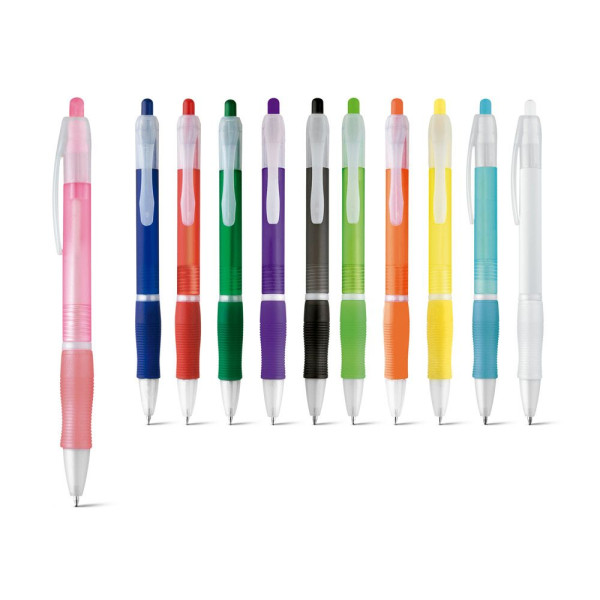 Stylo à bille SLIM BK en ABS avec antidérapant - Accessoire professionnel durable