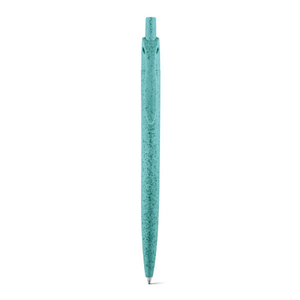 Stylo à bille CAMILA en fibre de paille de blé et ABS avec clip - BCM Goodies