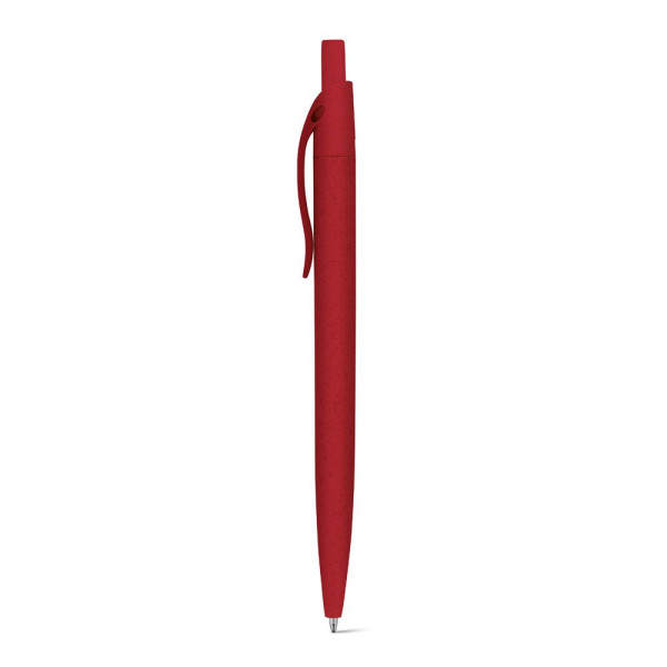 Stylo à bille CAMILA en fibre de paille de blé et ABS avec clip - BCM Goodies