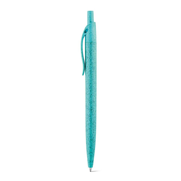 Stylo à bille CAMILA en fibre de paille de blé et ABS avec clip - BCM Goodies