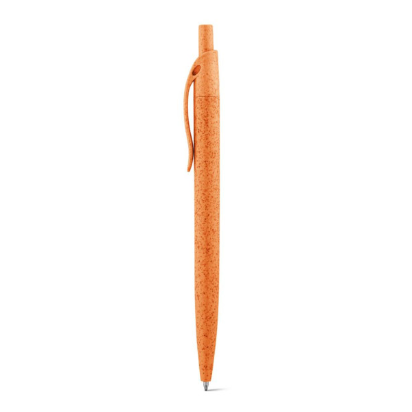 Stylo à bille CAMILA en fibre de paille de blé et ABS avec clip - BCM Goodies