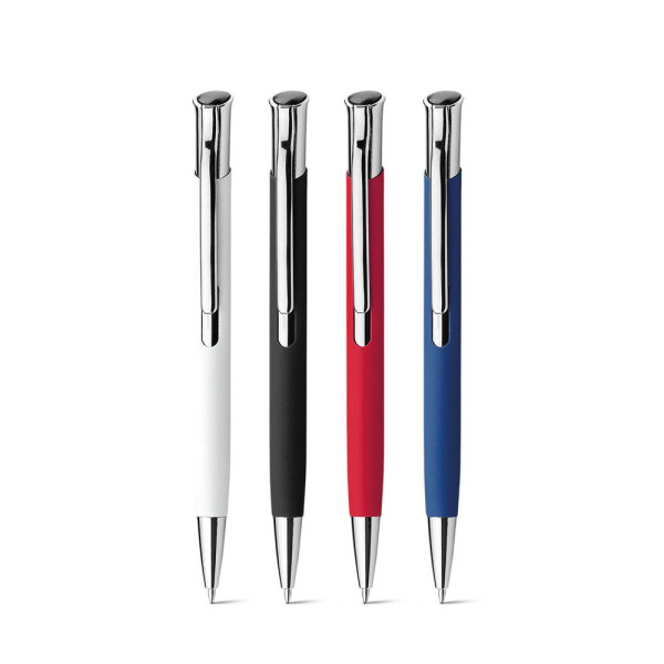 Stylo à bille en aluminium OLAF SOFT avec finition rubber - BCM Goodies
