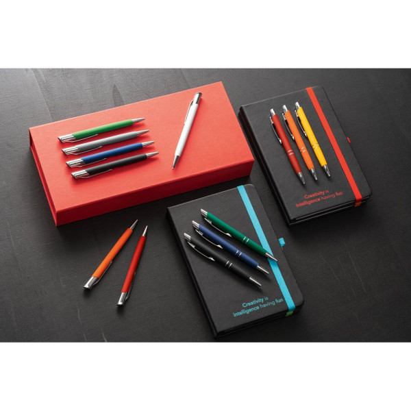 Stylo à bille en aluminium OLAF SOFT avec finition rubber - BCM Goodies