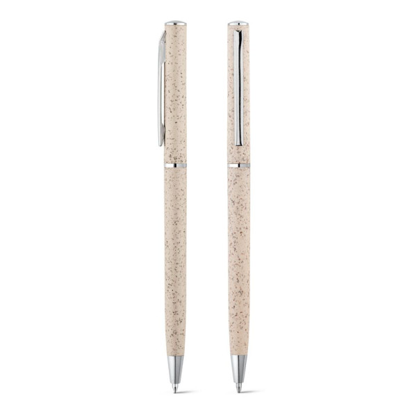 Stylo Devin en fibre de paille de blé et ABS pour communication durable