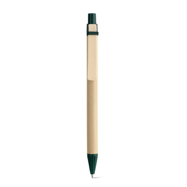 Stylo à bille en papier kraft et clip en bois - BCM Goodies