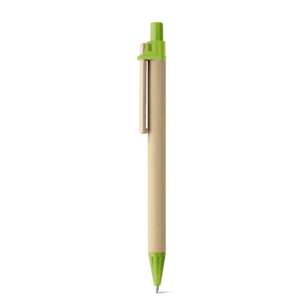 Stylo à bille en papier kraft et clip en bois - BCM Goodies