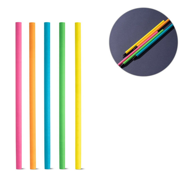 Crayon de bois fluorescent HB LUCIAN personnalisé - BCM Goodies
