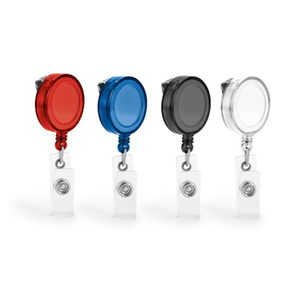 YEATS. Porte-badge extensible avec clip métallique et porte-clés personnalisable - BCM Goodies