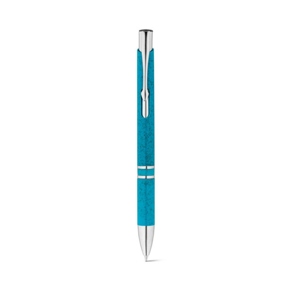 Stylo bille BETA WHEAT en paille de blé et ABS avec attache - Personnalisable avec logo