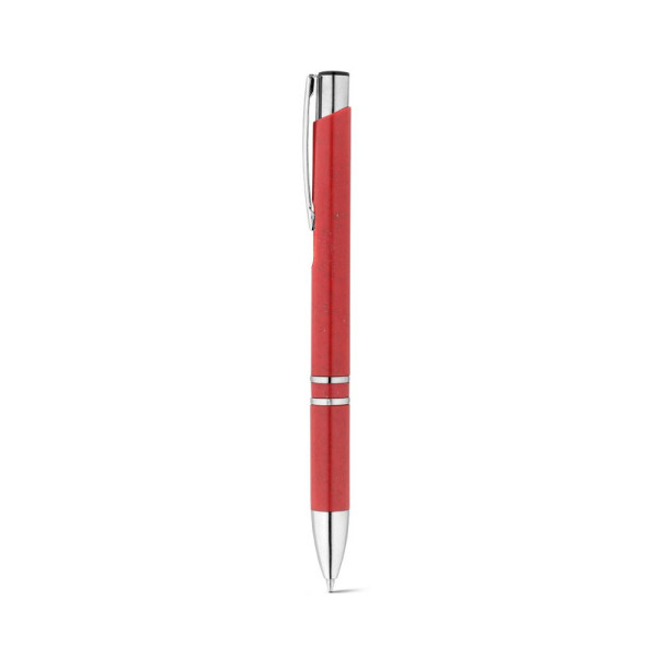 Stylo bille BETA WHEAT en paille de blé et ABS avec attache - Personnalisable avec logo