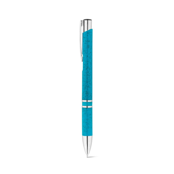 Stylo bille BETA WHEAT en paille de blé et ABS avec attache - Personnalisable avec logo