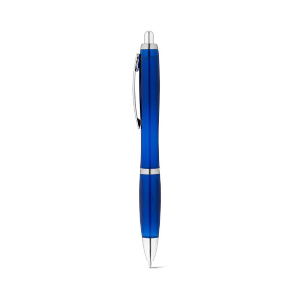 Stylo bille SWING rPET en PET recyclé avec attache métallique - BCM Goodies