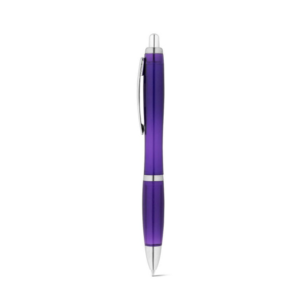 Stylo bille SWING rPET en PET recyclé avec attache métallique - BCM Goodies