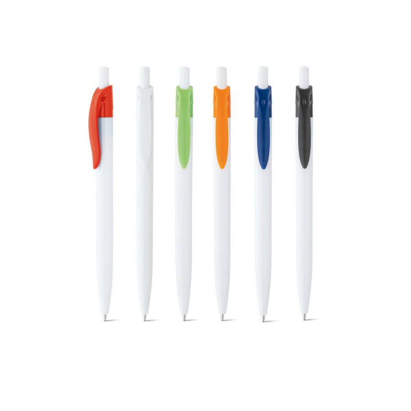 Stylo à bille en ABS avec clip coloré personnalisable - BCM Goodies
