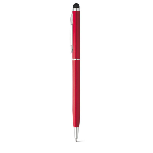 Stylo ZOE en aluminium avec mécanisme twist et embout tactile - Accessoire élégant et pratique pour vos événements professionnel
