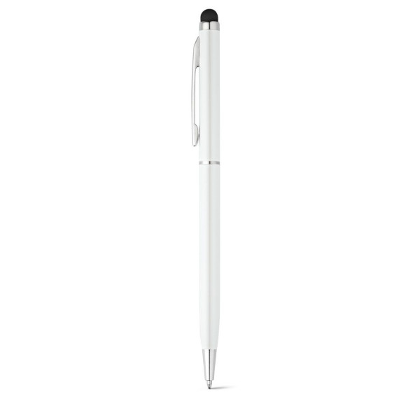 Stylo ZOE en aluminium avec mécanisme twist et embout tactile - Accessoire élégant et pratique pour vos événements professionnel