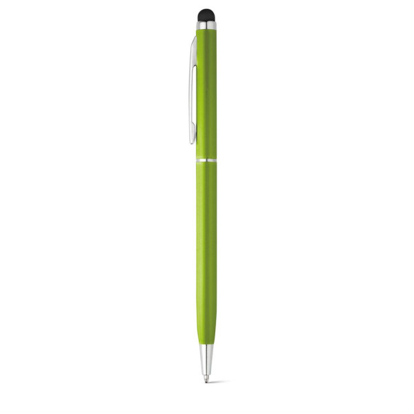 Stylo ZOE en aluminium avec mécanisme twist et embout tactile - Accessoire élégant et pratique pour vos événements professionnel