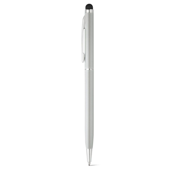 Stylo ZOE en aluminium avec mécanisme twist et embout tactile - Accessoire élégant et pratique pour vos événements professionnel
