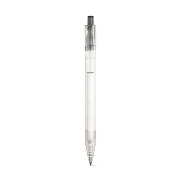 Stylo personnalisable en rPET avec bouton coloré - BCM Goodies