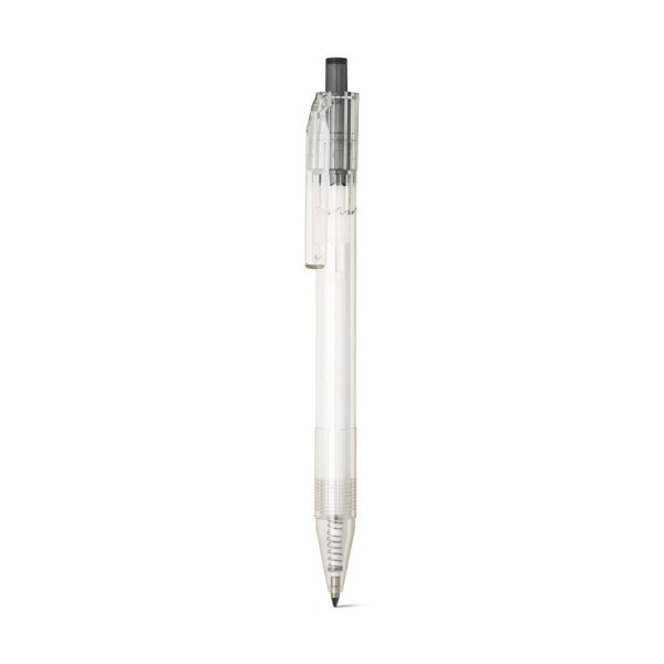 Stylo personnalisable en rPET avec bouton coloré - BCM Goodies