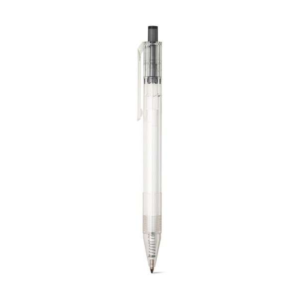 Stylo personnalisable en rPET avec bouton coloré - BCM Goodies