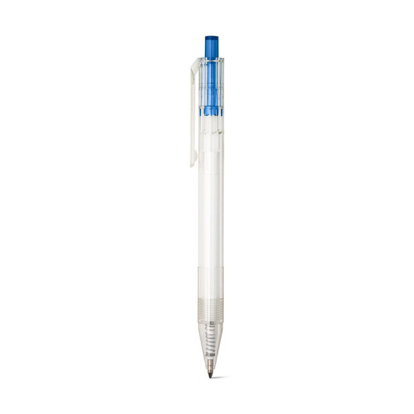 Stylo personnalisable en rPET avec bouton coloré - BCM Goodies