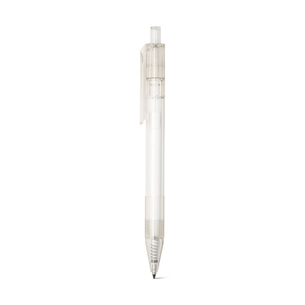 Stylo personnalisable en rPET avec bouton coloré - BCM Goodies