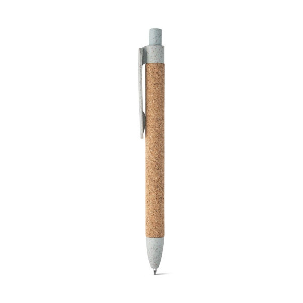 Stylo à bille GOYA en liège et fibre de paille de blé - Objet publicitaire écologique pour entreprise