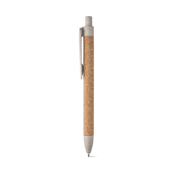 Stylo à bille GOYA en liège et fibre de paille de blé - Objet publicitaire écologique pour entreprise