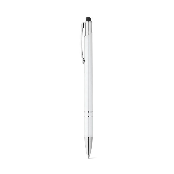 Stylo en aluminium GALBA avec pointe tactile et clip - Accessoire promotionnel pour entreprises